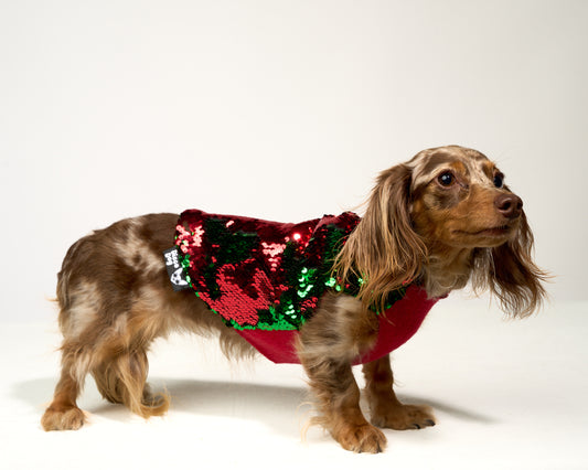 Flip Sequin Holiday Coat